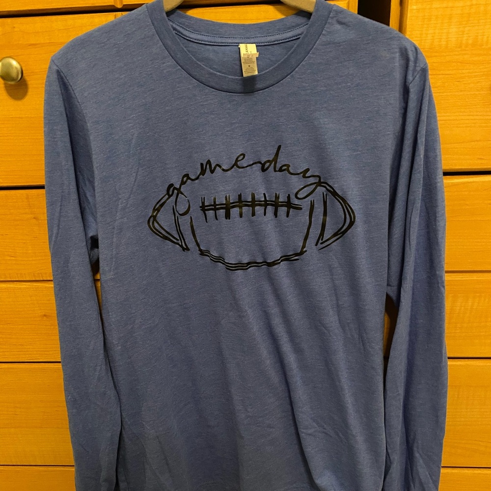 Bella Canvas long sleeve football “game day” tshirt. Worn once.